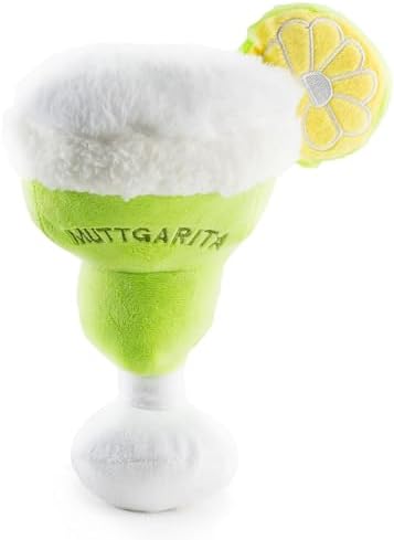 Haute Diggity Dog Muttgarita Plush Dog Toy, Cocktail Parody Chew Toys by HauteDiggityDog