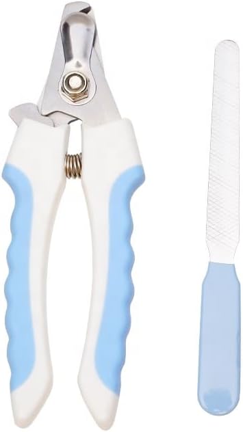 Dog Pets Nail Clippers and Trimmers - with Safety Guard to Avoid Overcutting, Free Nail File, Razor Sharp Blade - Professional Grooming Tool for Pets