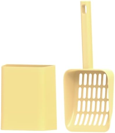 2 in 1 Cat Litter Scoop with Holder Stand Cat Stuff Cat Scooper for Litter Box Cat Accessories Cat Supplies Kitty Yellow by Unknown