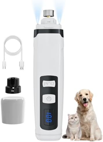 Quiet Electric Pet Nail Grinder with Light for Dogs Cats by Unknown