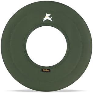 OllyDog Super Flyer Dog Flying Disc – Floating Fetch Toy for Water Play, Soft Eco-Friendly Recycled Fabric, Gentle on Teeth, 11" for Medium & Large Dogs (Winter Moss, 11") by OllyDog