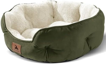 Asvin Medium Dog Bed for Medium Dogs, Cat Beds for Indoor Cats, Pet Bed for Puppy and Kitty, Extra Soft & Machine Washable with Anti-Slip & Water-Resistant Oxford Bottom, Green, 25 inches by Unknown