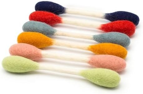 Glaciart One Swabs Cat Toys with Catnip - 6 Pk | Durable for Chew, Cute Cat Toys Interactive Kitty for Boredom, Exercise, & Play | Filled w/Organic Catnip for Anxiety & as Digestive Aid | Gift Idea by GlaciartOne