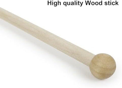 TTcat Natural Wooden Cat Wand Toy with Catnip Plush Mushroom, Thick Unbreakable Rope Interactive Cat Teaser Stick with Bell, Indoor Kitten Boredom Relief Hunting Play Toy for Cats. - Image 3