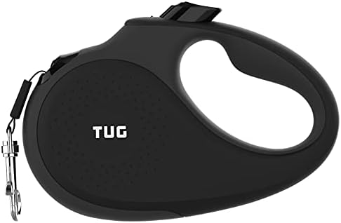 TUG Original Retractable Dog Leash, 16 ft (Small, Black/Grey) by TUG