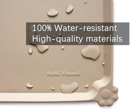 Hoki Found - Waterproof Pet Feeding Mats with High Lips, Multiple Size and Colors -T - Image 3
