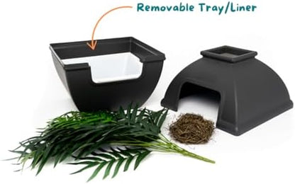 Good Pet Stuff, Litter Box Liner Tray for The Courtyard Hidden Litter Box Planter, Reusable Litter Tray, Easy to Clean, Odorless, Sustainable, Durable, Square, White Litter Box Liner - Image 5