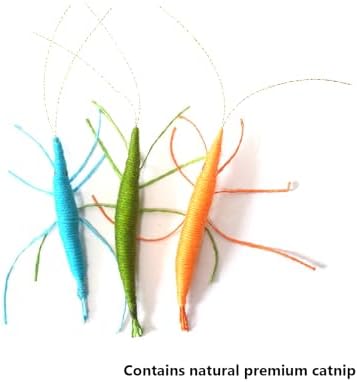 IUHKBH Interactive Cats Toy 3 PCS Shrimp Yarn Chew Toys with Natural Catnip - Image 3