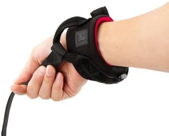 Gooby Neoprene Wrist Band Sport Leash - Black, 6 FT - Comfortable Hands Free Leash with Elastic Band for Small, Medium and Large Dogs