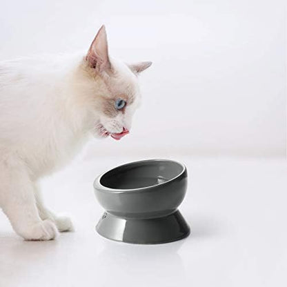 Y YHY Elevated Cat Food Bowl, Raised Pet Food and Water Bowl, Ceramic, 15oz - Image 2