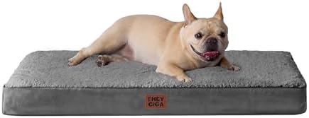 EHEYCIGA Orthopedic Dog Bed with Removable Washable Cover, Grey, 30x20 by EHEYCIGA