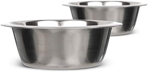 Neater Pet Brands 1.5 Cup (12 oz.) Stainless Steel Dog Bowls, Set of 2 Neater Feeder Replacement Bowls (Cat/Small Models), Dog Food Bowl & Water Bowl, Dishwasher Safe Metal Dish for Cats & Small Dogs by NeaterPetBrands