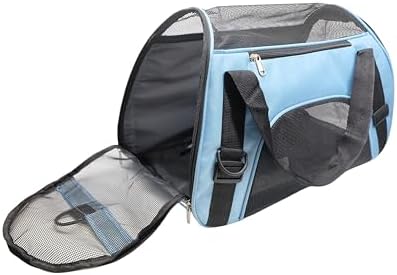 ZaneSun Cat Carrier,Soft-Sided Pet Travel Carrier for Cats,Dogs Puppy Comfort Portable Foldable Pet Bag Airline Approved (Medium-Blue) - Image 2