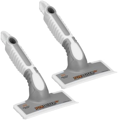 FurDozer Pet Hair Remover & Auto Detailing Tools - Cat & Dog Hair Remover for Carpets, Car Interiors, Couches, Bedding, & Pet Furniture (Gray, (2 Pack) - X6) by NeaterPetBrands