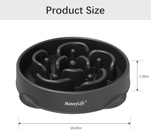 MateeyLife 1-Pack Slow Feeder Dog Bowls, 4 Cups, Dog Puzzle Feeder Bowl - Image 3
