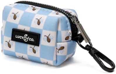 Lucy & Co. Bumbling Around Dog Poop Bag Holder and Dispenser, Clips to Leash, Water-Repellent Neoprene, Includes Refill Roll by LucyCo