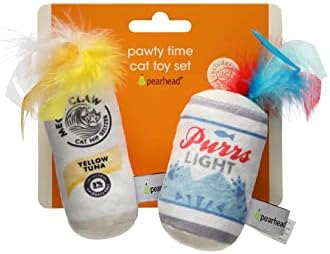 Pearhead Pet Crinkle, Feather, Catnip, and Teaser Pawty Time Cat Toy Set - Image 5
