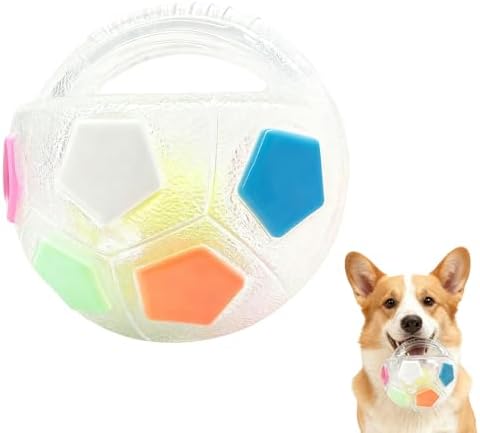The Mellow Dog Calming Ball with Handle, Mellow Dog Calming Ball,Squeaky Floating Rubber Balls,Interactive Balls for Dogs Playing,Water Play,Training & Outdoor Games (White) by Unknown