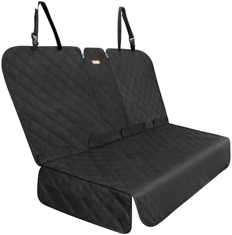 ALLANSING Back Seat Cover - 900D Oxford Waterproof Car Seat Protector, Fits Cars/SUVs/Trucks, Split Bench, Non-Slip, for Messy Kids & Drooling Dogs, Easy Clean(Black) by CARS%C2%B7DOGS%C2%B7SING