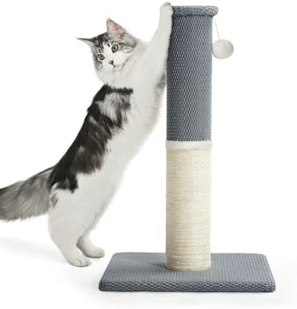 Made4Pets Cat Scratching Post with Sisal & Carpet for Indoor Cats, 23.6" by Made4Pets