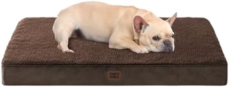 EHEYCIGA Orthopedic Dog Bed with Removable Washable Cover, Brown, 30IN by EHEYCIGA