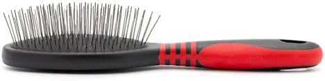 Jeffers Pet Single Sided Pin Brush for Dogs Cats Horses, Patented Pin Pad, Durable Bristles, Detangling Grooming Brush for Medium to Long Hair, Smooth Finish, Tangle Free Coat, Travel Size - Medium - Image 5