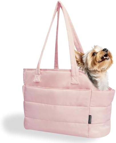 Lightweight Puffy Dog Purse Carrier for Small Dogs, Pink by DogPurseCarrier