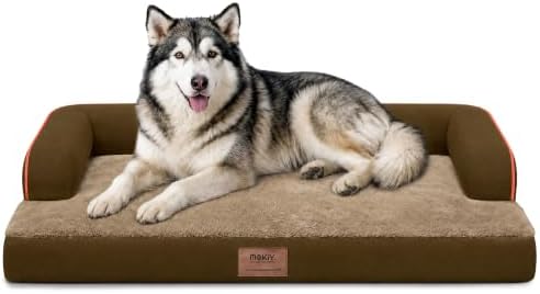 MEKIY XXL Orthopedic Waterproof Dog Bed with Bolster for Extra Large Dogs by Mekiy