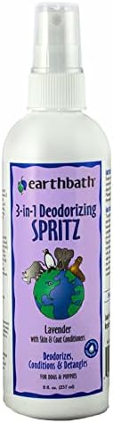 earthbath Lavender 3-in-1 Dog & Puppy Deodorizing Spritz, 8 Oz (2 Pack) by earthbath