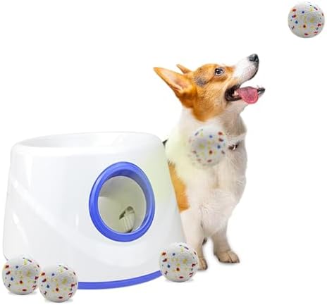 Automatic Dog Ball Launcher-Interactive Dogs Balls Thrower for Small Dogs by Rerbio