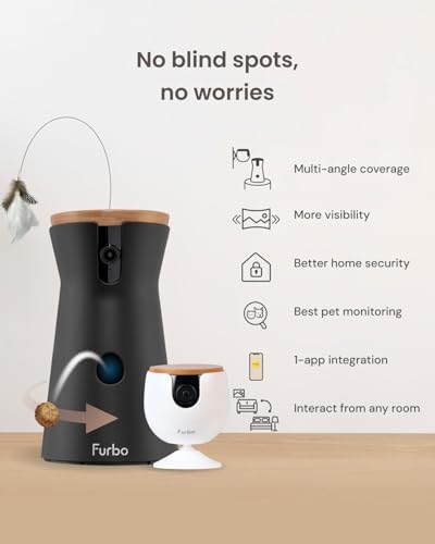 Furbo 360° Cat Camera + Mini [New Subscription Required at Setup] 2-Camera Bundle Nanny Subscription: Cat Safety & Home Security Alerts, Pet Camera with Speaker, Phone App & Night Vision - Image 5
