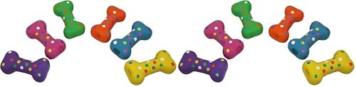 Multipet Polka Dot Latex Plush Filled 4-Inch Dog Toy (Pack of 2) by Multipet
