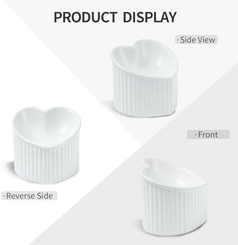 5.5 Inch White Ceramic Raised Tilted Cat Food Bowl,1 Pack - Image 2