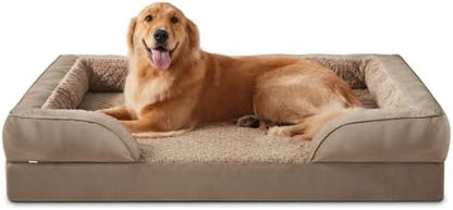 INVENHO Orthopedic Dog Beds Large Sized, XL Washable Dog Sofa with Egg-Crate Foam, Waterproof Lining and Non-Skid Bottom by INVENHO