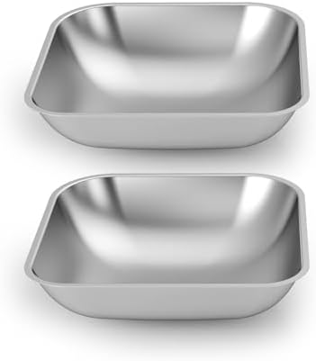 oneisall Stainless Steel Bowls for oneisall 5L Automatic Double Bowl Cat Feeder and 5L WiFi Automatic Double Bowl Cat Feeder (Pack of 2) by oneisall