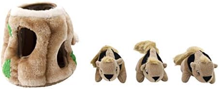 Outward Hound Hide-A-Squirrel Plush Squeaky Dog Toy, Medium, 6.5" x 6.5" - Image 6