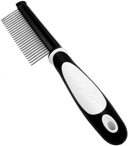 Fuller Brush Single-Sided Pet Comb - 25 Rust-Resistant Stainless Steel Pins - Ergonomic Rubberized Easy Grip Handle - Remove Tangles, Mats & Reduce Loose Hair - Tool for Grooming Dogs & Cats by FullerBrush