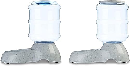 Amazon Basics Automatic Pet Water Dispenser and Gravity Food Feeder Set for Cat and Dog, Easy to Clean, 152fl.oz food feeder, 135.3fl.oz water dispenser, Small, Pack of 2 - Image 6