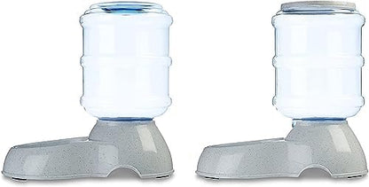 Amazon Basics Automatic Pet Water Dispenser and Gravity Food Feeder Set for Cat and Dog, Easy to Clean, 152fl.oz food feeder, 135.3fl.oz water dispenser, Small, Pack of 2 - Image 6