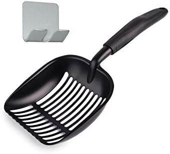 Pets First Cat Litter Scooper - Ergonomic & Easy Grip Design Deep Cleaning with A Non-Stick & No Residue Build-Up – Solid Aluminum, Waterproof - Bonus Hook - 1.75 x 13.25 x 5 by PETSFIRST