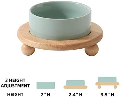 Havniva Raised Cat Bowl 5.1” Elevated Ceramic Cat Food and Water Bowl - Image 2