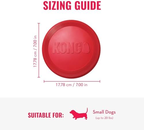 KONG Flyer, Natural Rubber Flying Disc Fetch Toy, for Small Dogs - Image 5