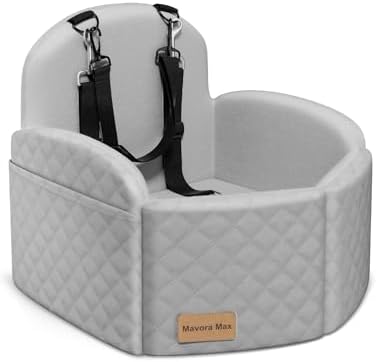 Dog Car Seat Booster for Small/Medium Dog up to 35lbs, Pure Grey by Unknown