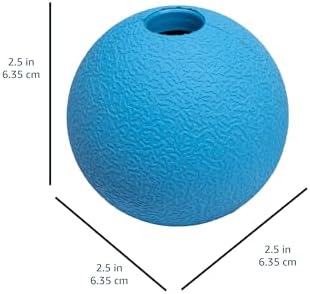 Amazon Basics Interactive Bouncy Durable Rubber Dog Toy Balls, 2.5 inch, Blue, Beige, Orange, Pack of 3 - Image 7