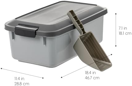 IRIS USA Dog Food Storage Container, 2-Pack, Up to 14 lbs, Gray - Image 2