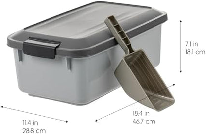 IRIS USA Dog Food Storage Container, 2-Pack, Up to 14 lbs, Gray - Image 2