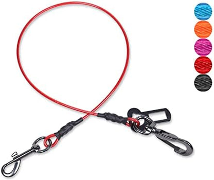 VIVAGLORY Dog Seatbelt Tuffbelt Dog Car Harness, L, Red by VIVAGLORY