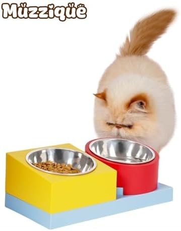 Elevated Cat Bowls, Stainless Steel Puppy Food Bowls, Cute Red Raised Stand - Image 5