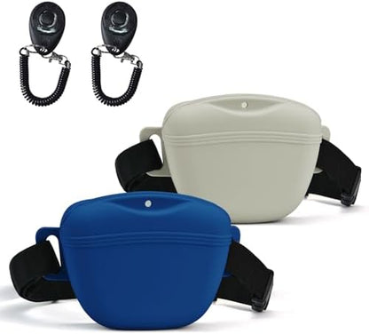 AUDWUD Magnetic Silicone Dog Treat Pouch with Adjustable Belt by AUDWUD