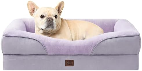 EHEYCIGA Orthopedic Dog Bed for Medium Dog, Memory Foam Dog Couch, Purple by EHEYCIGA